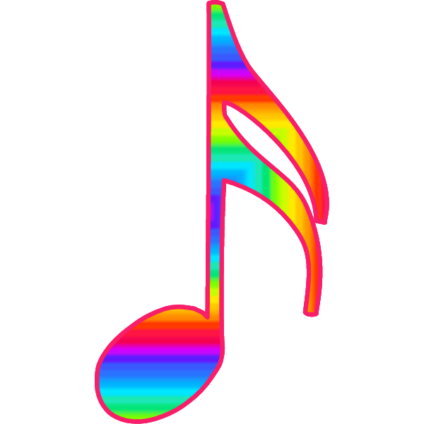 16th note rainbow colors